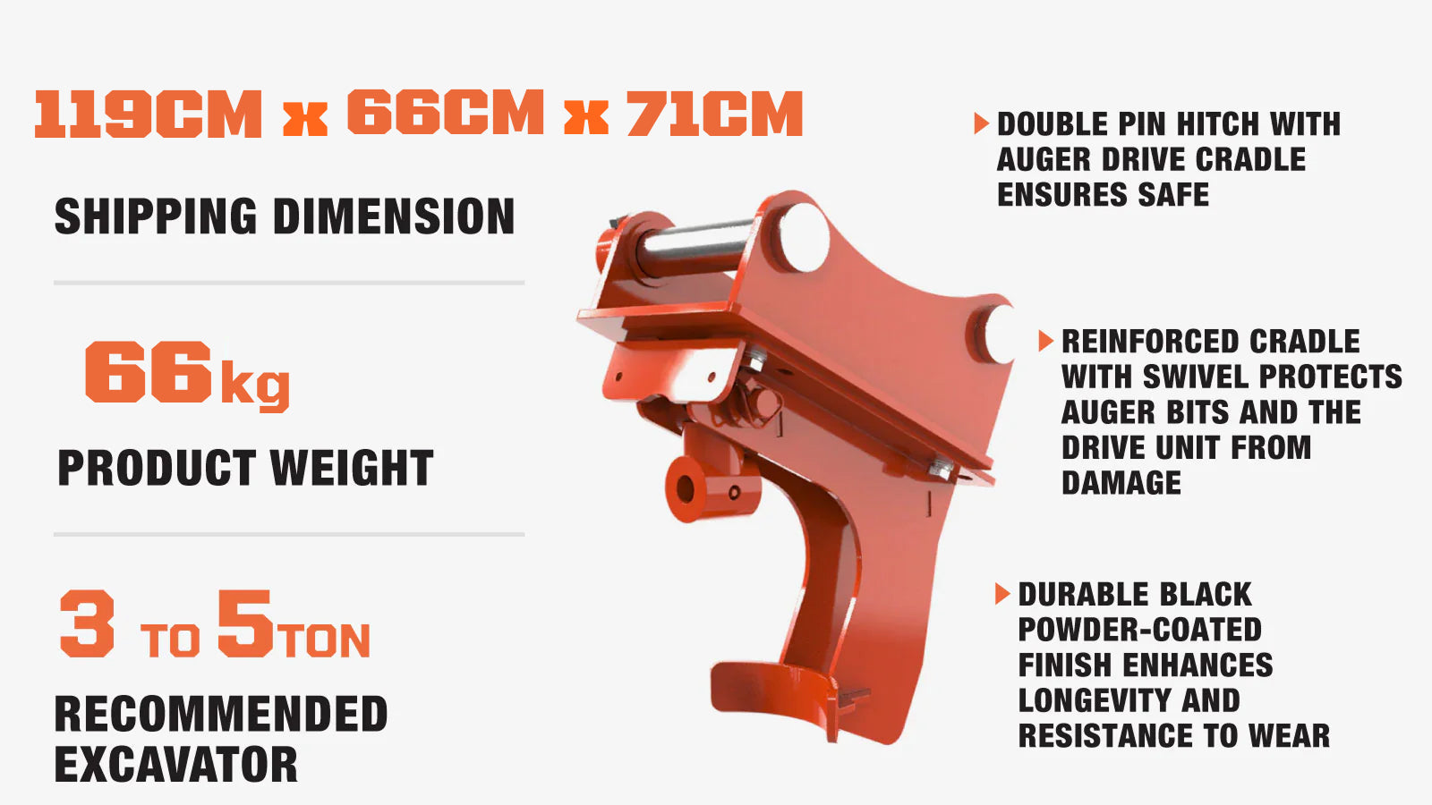 Kaksoistappikiinnitys, kaivinkoneen ruuviliitäntä, yhteensopiva PAD30-ruuvikäytön kanssa, TMG-PAFE-specifications-image