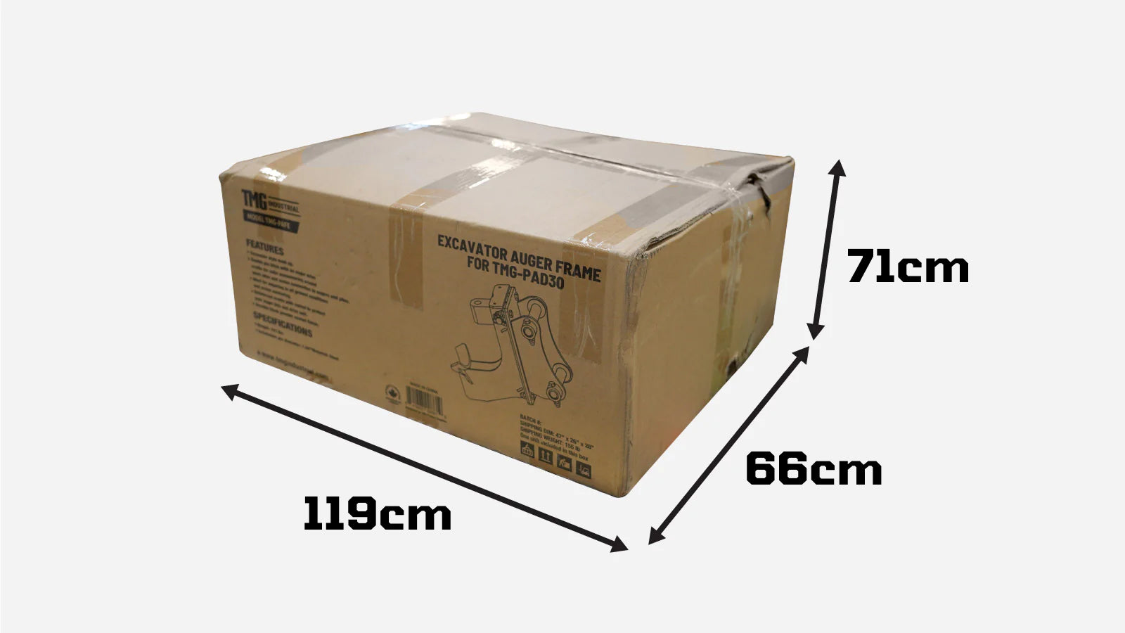 Kaksoistappikiinnitys, kaivinkoneen ruuviliitäntä, yhteensopiva PAD30-ruuvikäytön kanssa, TMG-PAFE-shipping-info-image