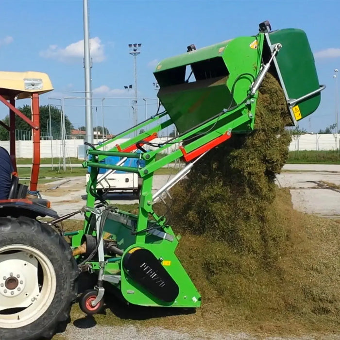 Peruzzo 46” Commercial Flail Collector Mower for 25 to 30 HP Tractors, 6’ Hydraulic High Lift, Category 1N, MFR #: Koala Professional 1200, Made in Italy