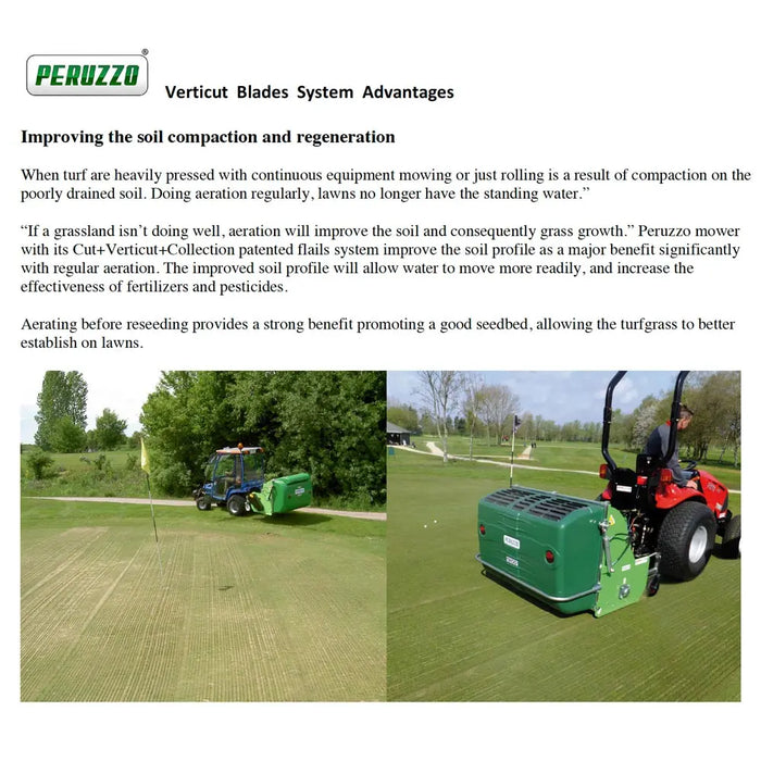 Peruzzo 46” Commercial Flail Collector Mower for 25 to 30 HP Tractors, 6’ Hydraulic High Lift, Category 1N, MFR #: Koala Professional 1200, Made in Italy