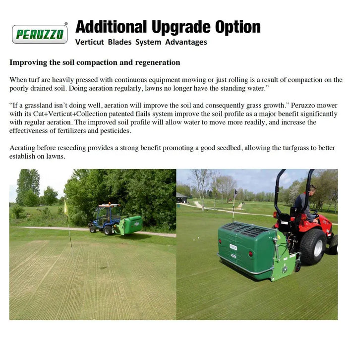 Peruzzo 46” Flail Collector Mower for 20 to 25 HP Tractors, Rear Mounted Hydraulic Opening, Category 1N, MFR #: Koala Ground 1200, Made in Italy