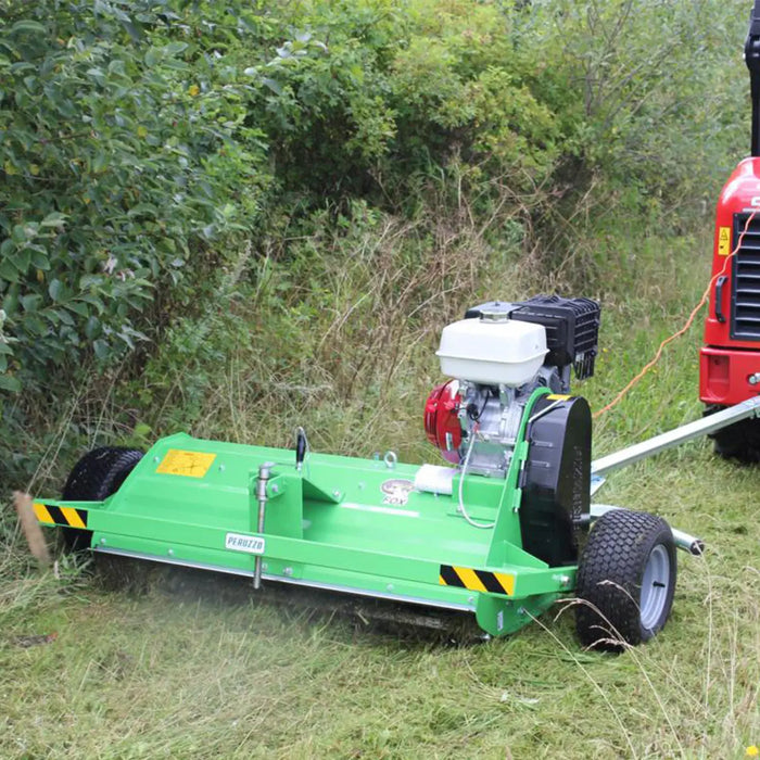 Peruzzo 47” Towed Behind Flail Mower for Quad & ATV with 13 HP Honda GX390 Engine, MFR# MotoFox 1200, Made in Italy