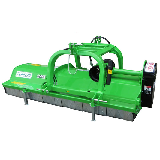 Peruzzo 79” Commercial Front/Rear-Mounted Side Shift Flail Mower for 60-90 HP Tractors, Category 1/2, MFR #: Bull Reverse 2000, Made in Italy
