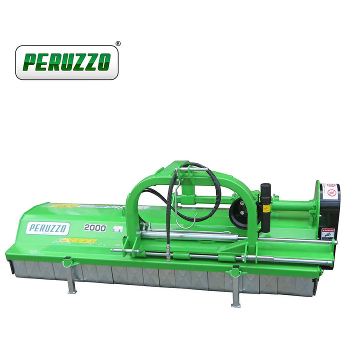 Peruzzo 79” Commercial Offset Rear Mounted Flail Mower for 60-90 HP Tractors, Category 1/2, MFR #: Bull Super 2000, Made in Italy