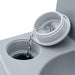 TMG-FMW10 Portable Handwash Station with 18 Gallon fresh water tank, 16 Gallon waste tank, foot pedal faucet, and integrated soap dispenser, ideal for single-person use in outdoor or job site environments.