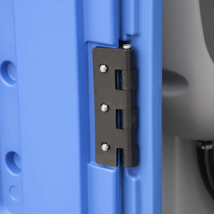 TMG-FMT10F Portable Toilet with urinal, soap dispenser, flush system, 50 Gallon waste tank, and 12 Gallon fresh water tank, ideal for outdoor events and construction sites.