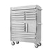 Pro Series 41” Stainless Steel Tool Chest Cabinet – 14 Drawers, Top Lid, and Caster Wheels, TMG-SC4114