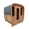 TMG LIVING Ulkokäyttöön tarkoitettu maalaisromanttinen setripuusauna, 4 hengelle, neliönmuotoinen muotoilu, karkaistu lasiovi TMG-LSN52