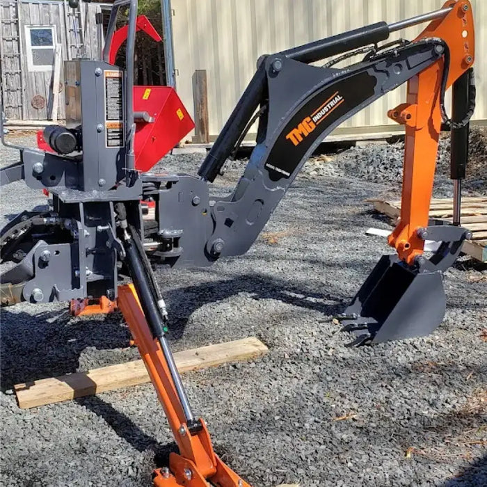 2380 mm (8’) Tractor Swing Backhoe Attachment, 180° Boom and Bucket Rotation TMG-TBH88 TMG Industrial