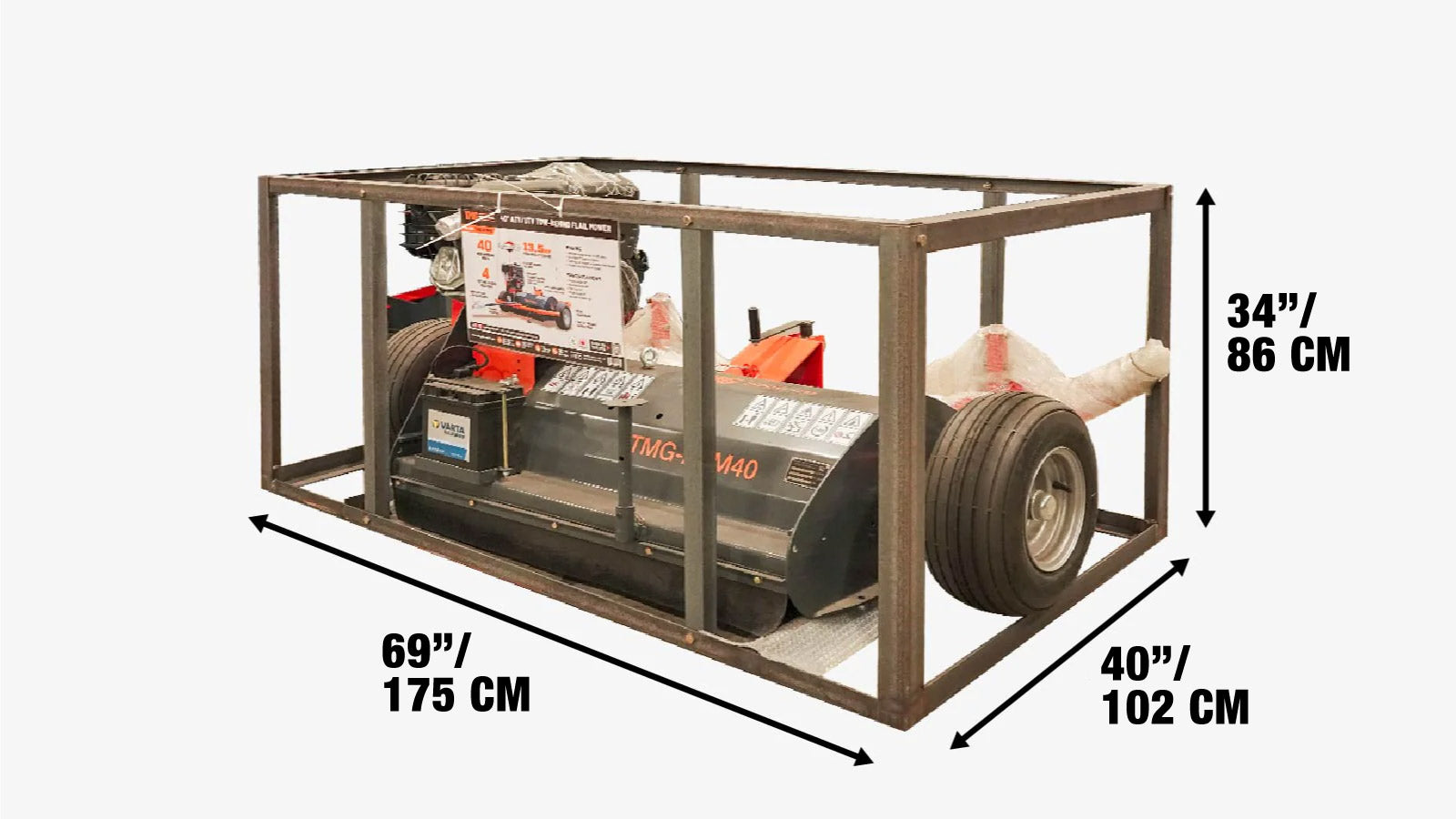 1000 mm (40″) ATV/UTV Flail Mower Slasher, Tow-Behind Side Shift TMG-AFM40-shipping-info-image