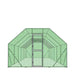 TMG Industrial 10’ x 40’ Wire Mesh Chicken Run Shelter Coop, Galvanized Steel, 400 Sq-Ft, Lockable Gate, PVC Coated Mesh, TMG-CRS1040