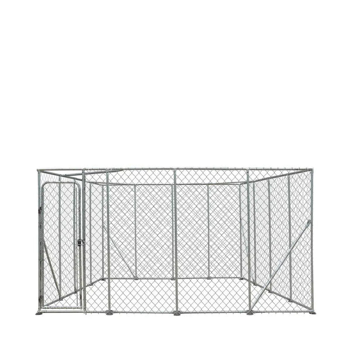 TMG Industrial 20’ x 20’ Outdoor Dog Kennel Playpen, Outdoor Dog Runner, Pet Exercise House, Lockable Gate, 6’ Chain-Link Fence, TMG-DCP2020
