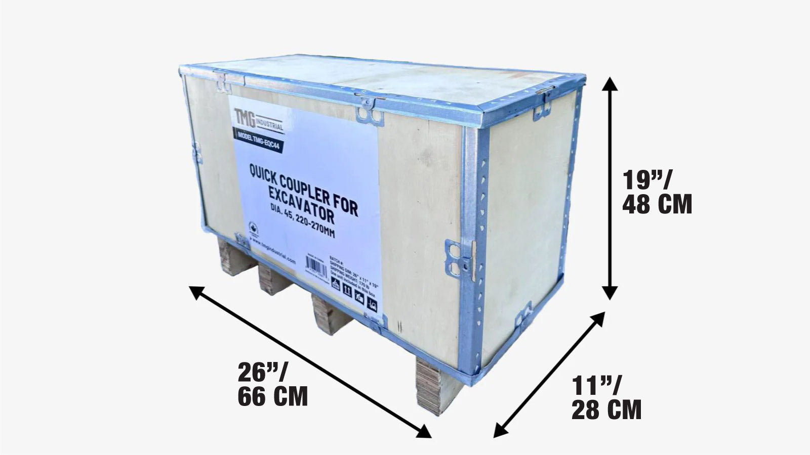 Pikaliitin kaivinkoneeseen, tapin halkaisija 1-¾