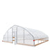 TMG Industrial 25’ x 25’ Tunnel Greenhouse Grow Tent w/6 Mil Clear EVA Plastic Film, Cold Frame, Hand Crank Roll-Up Sides, Peak Ceiling Roof, TMG-GH2525