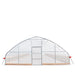 TMG Industrial 25’ x 60’ Tunnel Greenhouse Grow Tent w/6 Mil Clear EVA Plastic Film, Cold Frame, Hand Crank Roll-Up Sides, Peak Ceiling Roof, TMG-GH2560