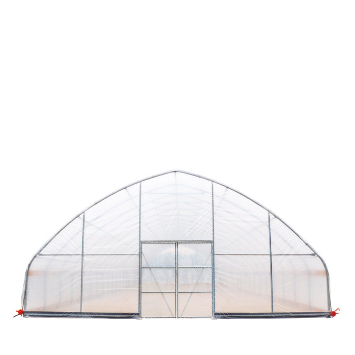 9.1 m x 24.4 m Commercial Tunnel Greenhouse (30' x 80') with 0.15 mm (6 Mil) Clear Poly Covers and Roll-Up Sides, TMG-GH3080-V2 TMG Industrial Australia