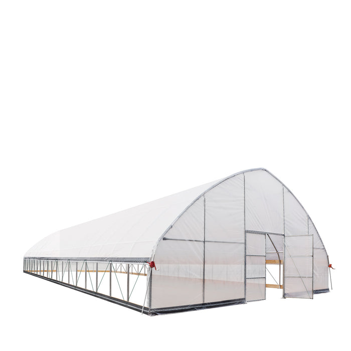 9.1 m x 24.4 m Commercial Tunnel Greenhouse (30' x 80') with 0.15 mm (6 Mil) Clear Poly Covers and Roll-Up Sides, TMG-GH3080-V2 TMG Industrial Australia