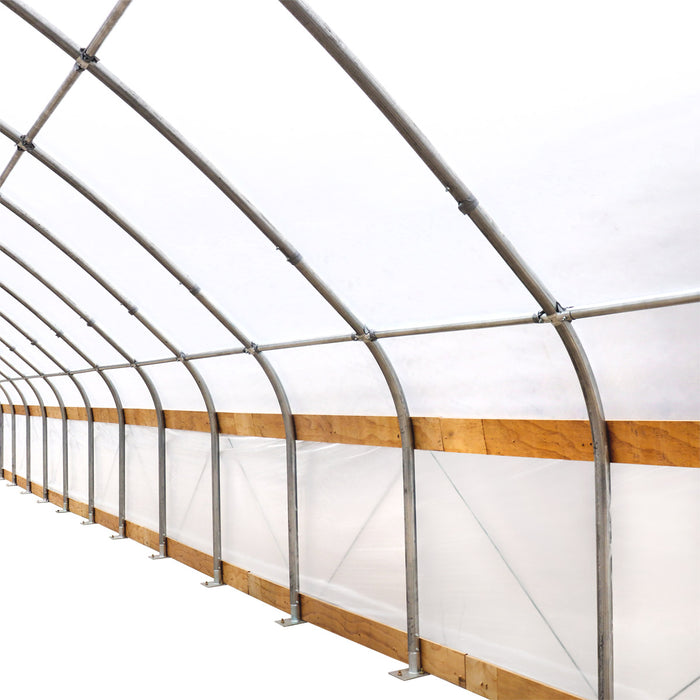 9.1 m x 24.4 m Commercial Tunnel Greenhouse (30' x 80') with 0.15 mm (6 Mil) Clear Poly Covers and Roll-Up Sides, TMG-GH3080-V2 TMG Industrial Australia
