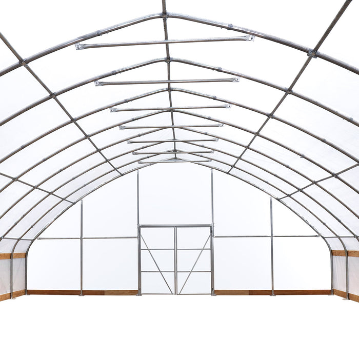 9.1 m x 24.4 m Commercial Tunnel Greenhouse (30' x 80') with 0.15 mm (6 Mil) Clear Poly Covers and Roll-Up Sides, TMG-GH3080-V2 TMG Industrial Australia