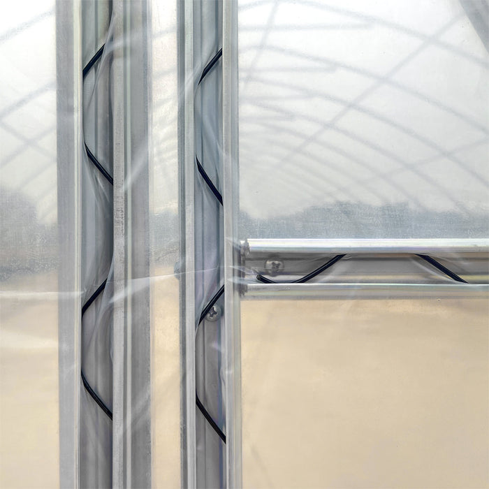 9.1 m x 24.4 m Commercial Tunnel Greenhouse (30' x 80') with 0.15 mm (6 Mil) Clear Poly Covers and Roll-Up Sides, TMG-GH3080-V2 TMG Industrial Australia