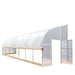 TMG Industrial 10’ x 30’ Lean-To Greenhouse Grow Tent w/6 Mil Clear EVA Plastic Film, Cold Frame, Hand Crank Roll-Up Side, 6-½’ Sidewall, TMG-GHL1030