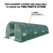 TMG Industrial 10’ x 30’ Tunnel Greenhouse Grow Tent w/Ripstop Leno Cover, Cold Frame, Roll-Up Mesh Windows, Round Top Roof, TMG-GH1030R