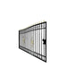 TMG Industrial 110-ft Bi-Parting Ornamental Wrought Iron Gate & Fence Panels Combo Pack, All Steel, Powder Coated, TMG-MG110P
