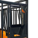 TMG Industrial 12’ Horse Stall Pine Lumber Panel, Vertical Bar Top & Wood-Filled Bottom, Front panel c/w Window/Feeder and Sliding Door, TMG-FHS12A and FHS12B