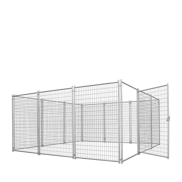 TMG Industrial 12’ x 12’ Galvanized Dog Kennel, Easy Assembly, Weather-Resistant, TMG-DCP12