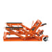 TMG Industrial 1500-lb Motorcycle ATV Jack Lift, 5”-16” Lifting Range, 6 Locking Positions, Swivel Casters, Bottle Jack, TMG-ALM68