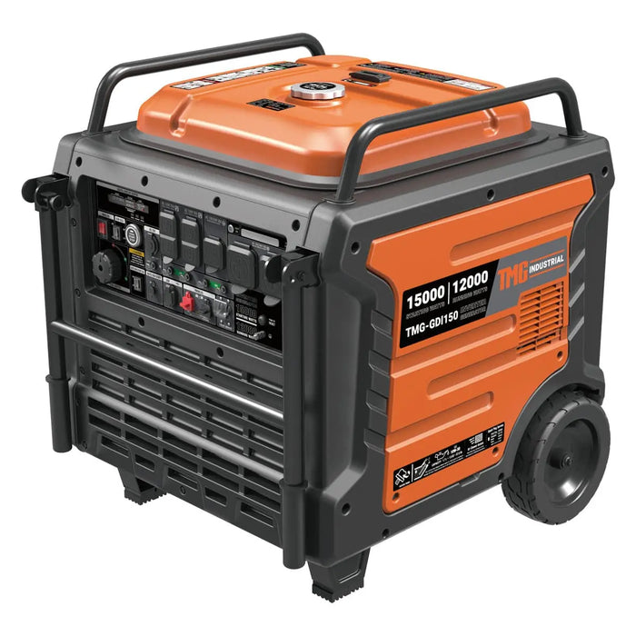 TMG Industrial 15000 Watt Digital Inverter Portable Generator, 10hrs 50% Load Run Time, EPA Compliance, TMG-GDI150