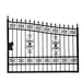 TMG Industrial 16-ft Bi-Parting Deluxe Wrought Iron Ornamental Gate, 100% Solid Forged Steel, Powder Coated, TMG-MG16