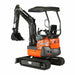 TMG Industrial 1800 KG Mini Compact Excavator, 16 HP Kubota Diesel, KDK Pump, Eaton Motor, 85” Digging Depth, Joystick Control, TMG-MVE18