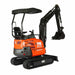 TMG Industrial 1800 KG Mini Compact Excavator, 16 HP Kubota Diesel, KDK Pump, Eaton Motor, 85” Digging Depth, Joystick Control, TMG-MVE18
