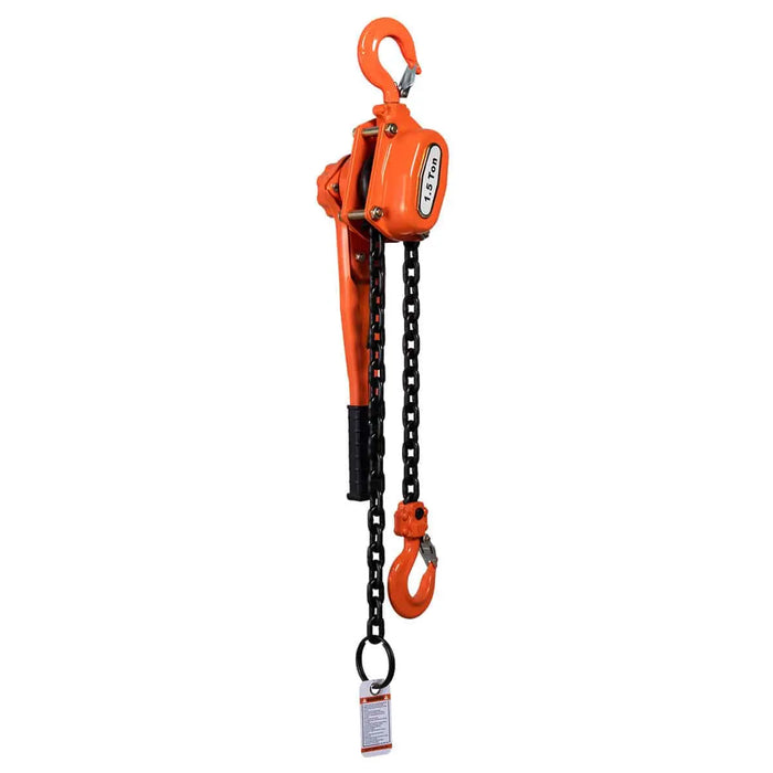 TMG Industrial 1.5 Ton 5' Lift Lever Chain Hoist, Twin Pawl Brakes, ASME B30.21, TMG-AHL2