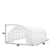 TMG Industrial 20' x 30' Straight Wall Peak Ceiling Storage Shelter with Heavy Duty 11 oz PE Cover & Drive Through Door, TMG-ST2031E