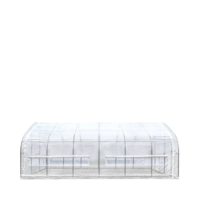 TMG Industrial 20’ x 30’ Tunnel Greenhouse Grow Tent w/12 Mil Ripstop Leno Mesh Cover, Cold Frame, Roll-up Windows, Peak Ceiling Roof, TMG-GH2030