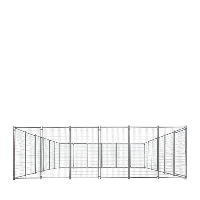 TMG Industrial 24’ x 24’ Galvanized Dog Kennel, Easy Assembly, Weather-Resistant, TMG-DCP24