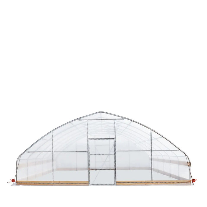 TMG Industrial 25’ x 25’ Tunnel Greenhouse Grow Tent w/6 Mil Clear EVA Plastic Film, Cold Frame, Hand Crank Roll-Up Sides, Peak Ceiling Roof, TMG-GH2525