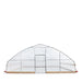 TMG Industrial 25’ x 25’ Tunnel Greenhouse Grow Tent w/6 Mil Clear EVA Plastic Film, Cold Frame, Hand Crank Roll-Up Sides, Peak Ceiling Roof, TMG-GH2525