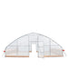 TMG Industrial 25’ x 25’ Tunnel Greenhouse Grow Tent w/6 Mil Clear EVA Plastic Film, Cold Frame, Hand Crank Roll-Up Sides, Peak Ceiling Roof, TMG-GH2525