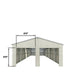 TMG Industrial 25’ x 33’ Double Garage Metal Barn Shed with Side Entry Door, 825 Sq-Ft Floor Space, 9’8” Eave Height, 27 GA Metal, Skylights, 4/12 Roof Pitch, TMG-MS2533 (Discontinued)