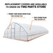TMG Industrial 25’ x 80’ Tunnel Greenhouse Grow Tent w/6 Mil Clear EVA Plastic Film, Cold Frame, Hand Crank Roll-Up Sides, Peak Ceiling Roof, TMG-GH2580
