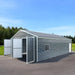 TMG Industrial 26’ x 40’ Metal Garage Shed with 9’ High Double Front Doors, 14’ Peak Height, Side Entry Door, 1040 Sq-Ft Floor Space, TMG-MS2640