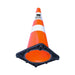 TMG Industrial 29” PVC Reflective Traffic Cones, 6 Cones, 14” Square Base, Hot & Cold Weather, High-Intensity Reflective Bands, TMG-TC29-6