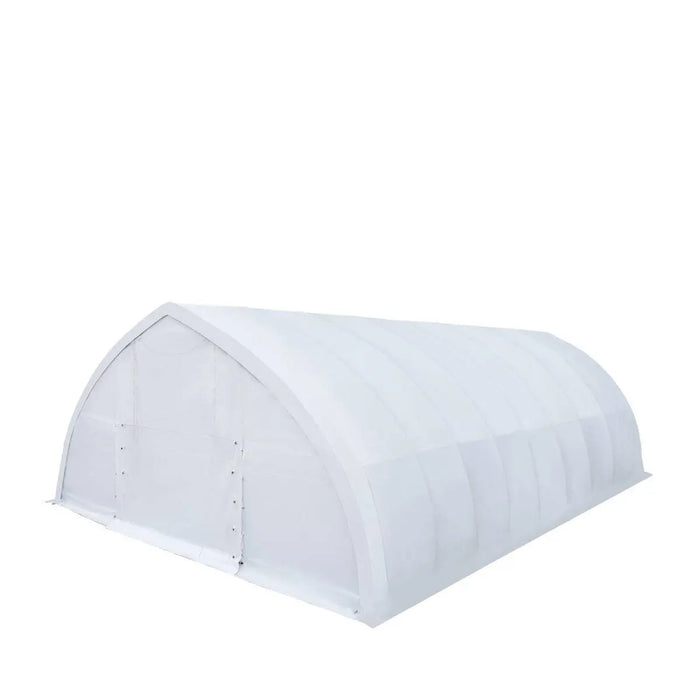 TMG Industrial 30' x 40' Peak Ceiling Storage Shelter with Heavy Duty 11 oz PE Cover & Drive Through Doors, TMG-ST3040E (Previously ST3040)