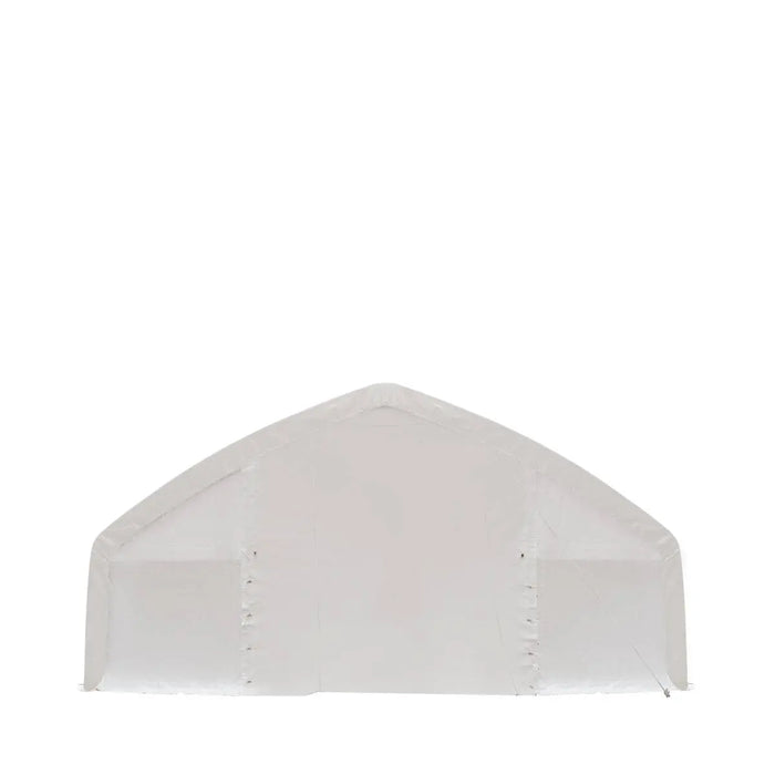 TMG Industrial 30' x 70' Straight Wall Peak Ceiling Storage Shelter with Heavy Duty 11 oz PE Cover & Drive Through Doors, TMG-ST3070E(Previously ST3070)