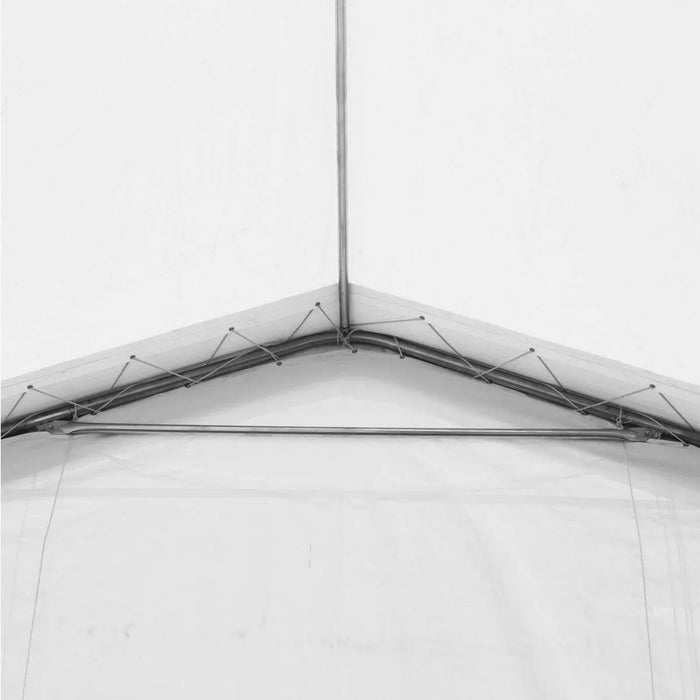 TMG Industrial 30' x 80' Peak Ceiling Storage Shelter with Heavy Duty 11 oz PE Cover & Drive Through Doors, TMG-ST3080E (Previously ST3080)