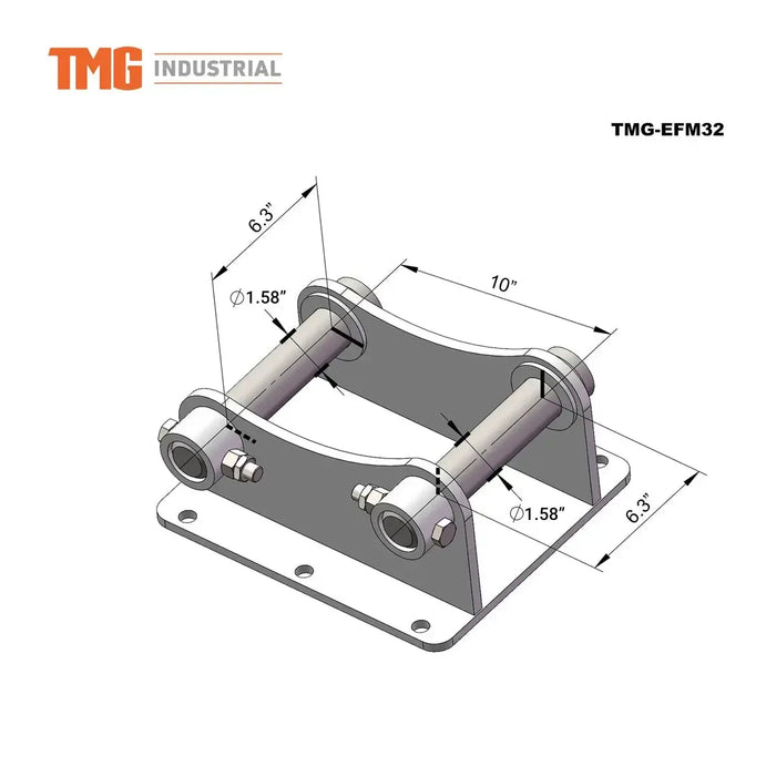 810 mm (32″) Flail Mower Brush Cutter for Mini to Midsize Excavators and Backhoes, TMG‑EFM32 TMG Industrial