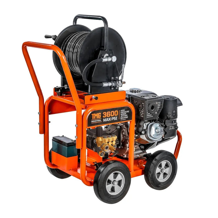 Tmg Machine TMG 3600 PSI Sewer Jetter Drain Cleaner with Kohler 14 HP Gas Engine ...